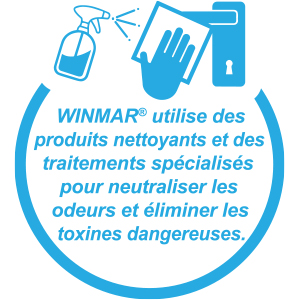 WINMAR uses specialized detergents and applications for odour neutralization and removal of dangerous toxins